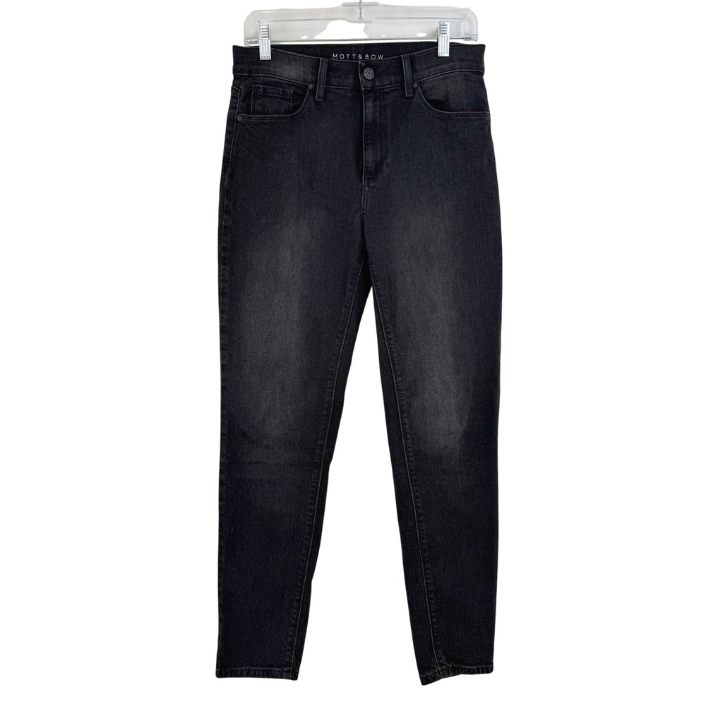 Mott & Bow Women Black Mom High Rise Tapered Denim Jeans‎ WOMEN 27